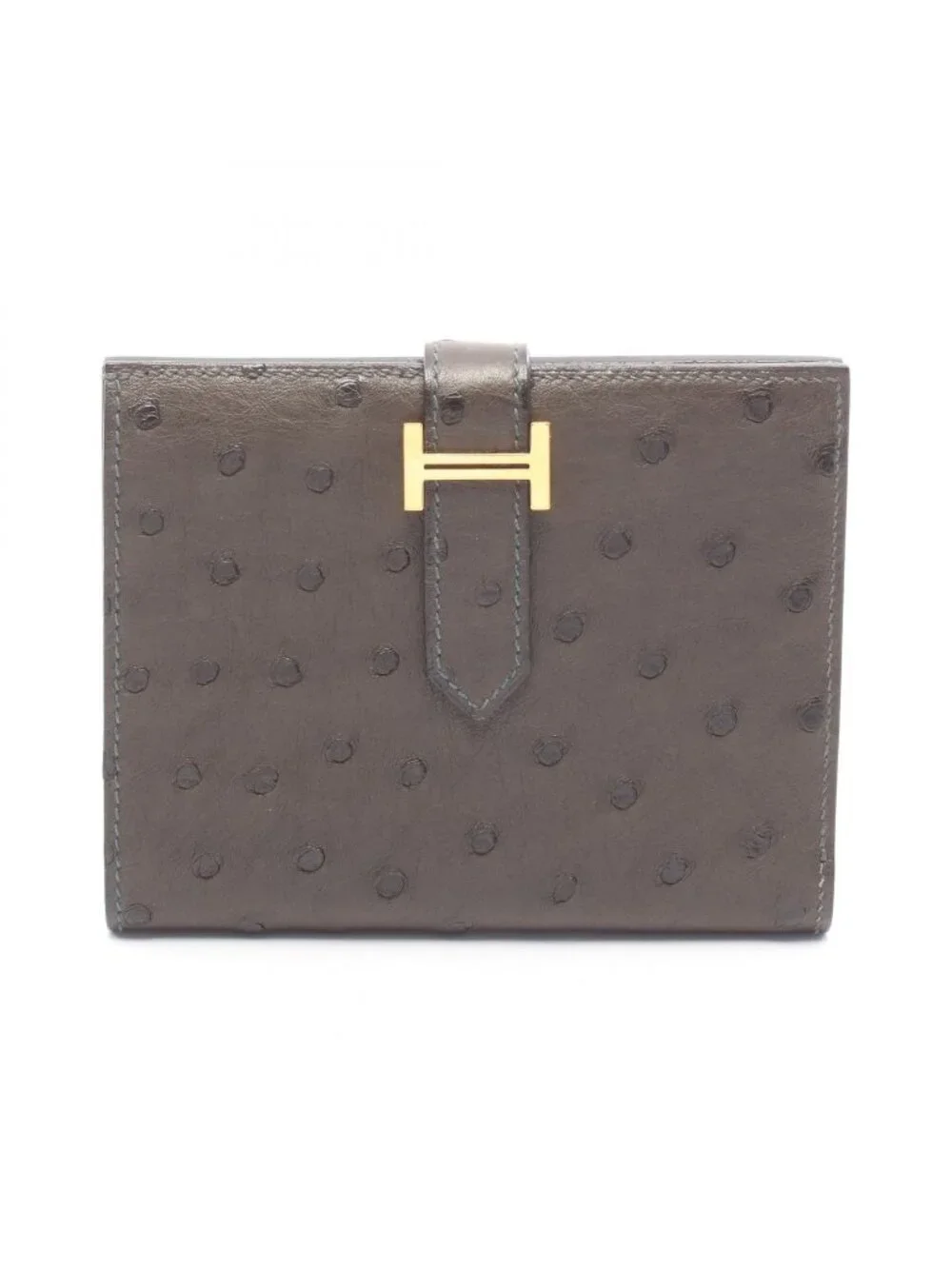 Hermes Bifold Wallet Bearn Compact Olive Green